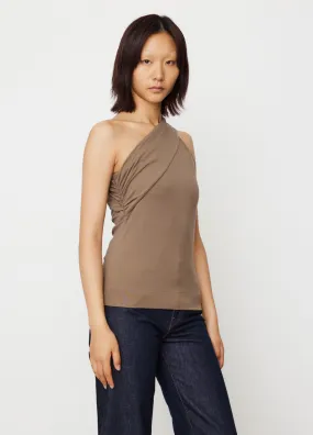 0057 One Shoulder Draped T-Shirt