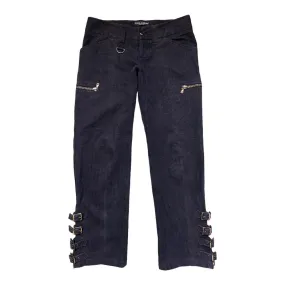 2000s Dolce Gabbana Bondage Strap Jeans Trousers