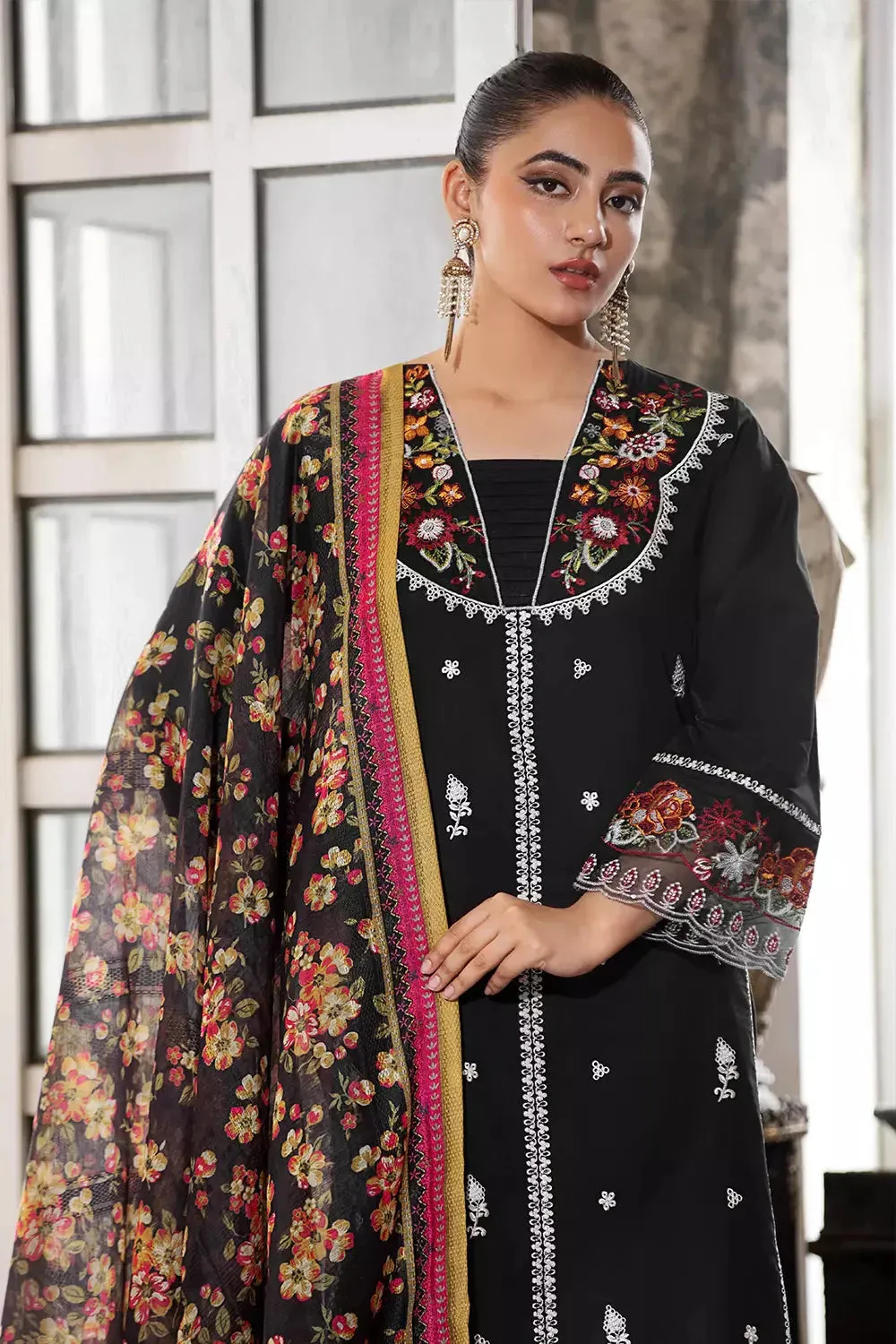 3PC Embroidered Unstitched Lawn Suit KOE-2667