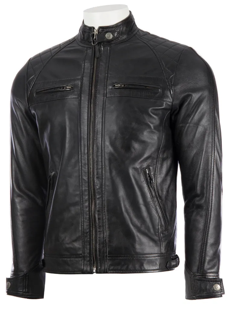 44T9 Men's Biker Jacket - Black