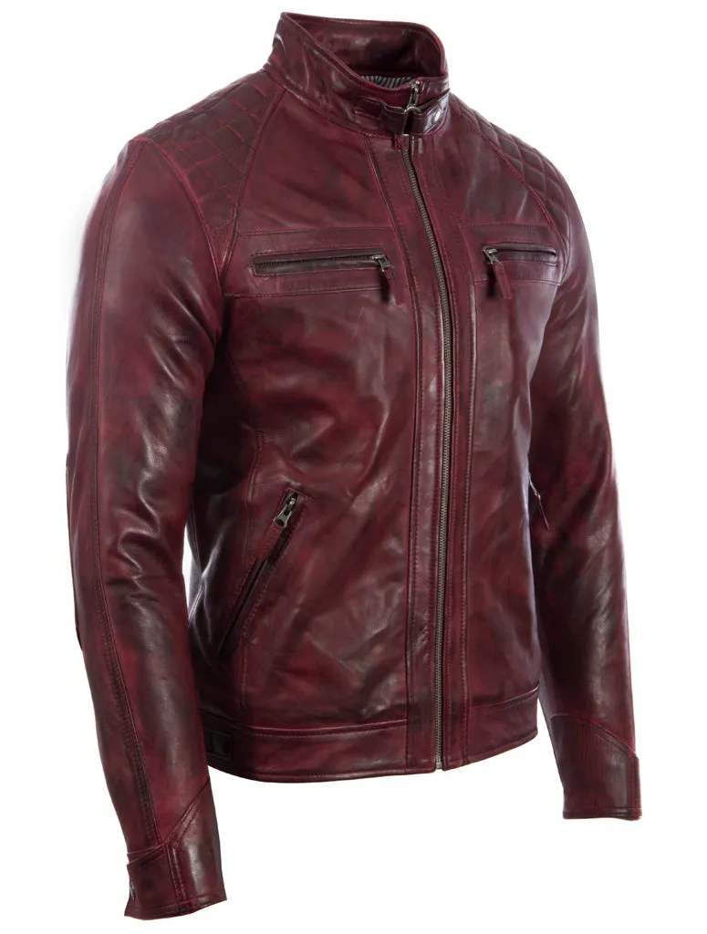 44T9 Men's Biker Jacket - Pepsi