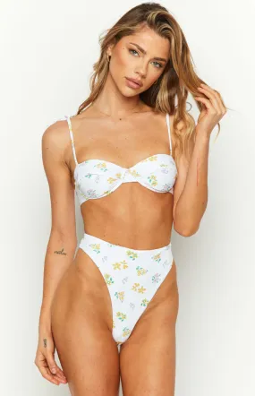 9.0 Swim Jamilla White Floral Bikini Bottoms