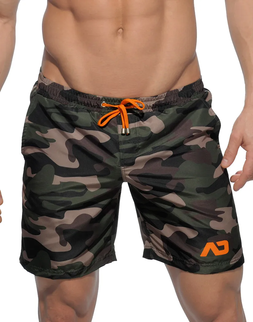 Addicted Men's Camouflage Long Swim Short ADS095