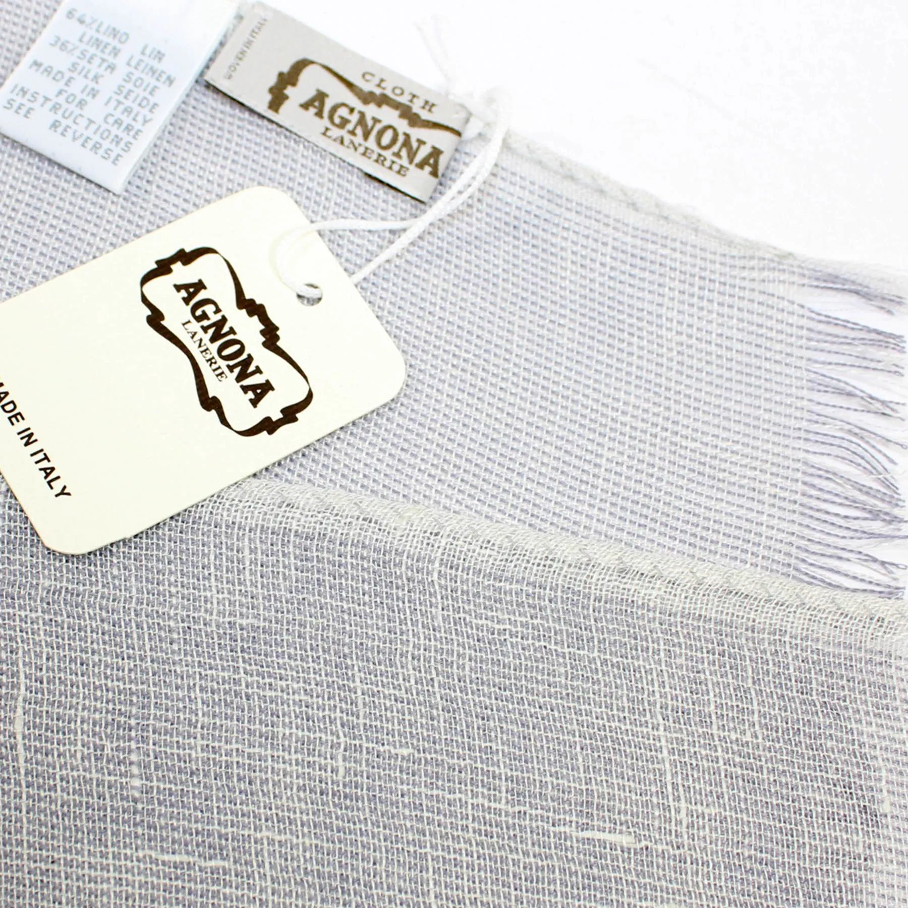 Agnona Scarf Gray - Linen Silk Shawl