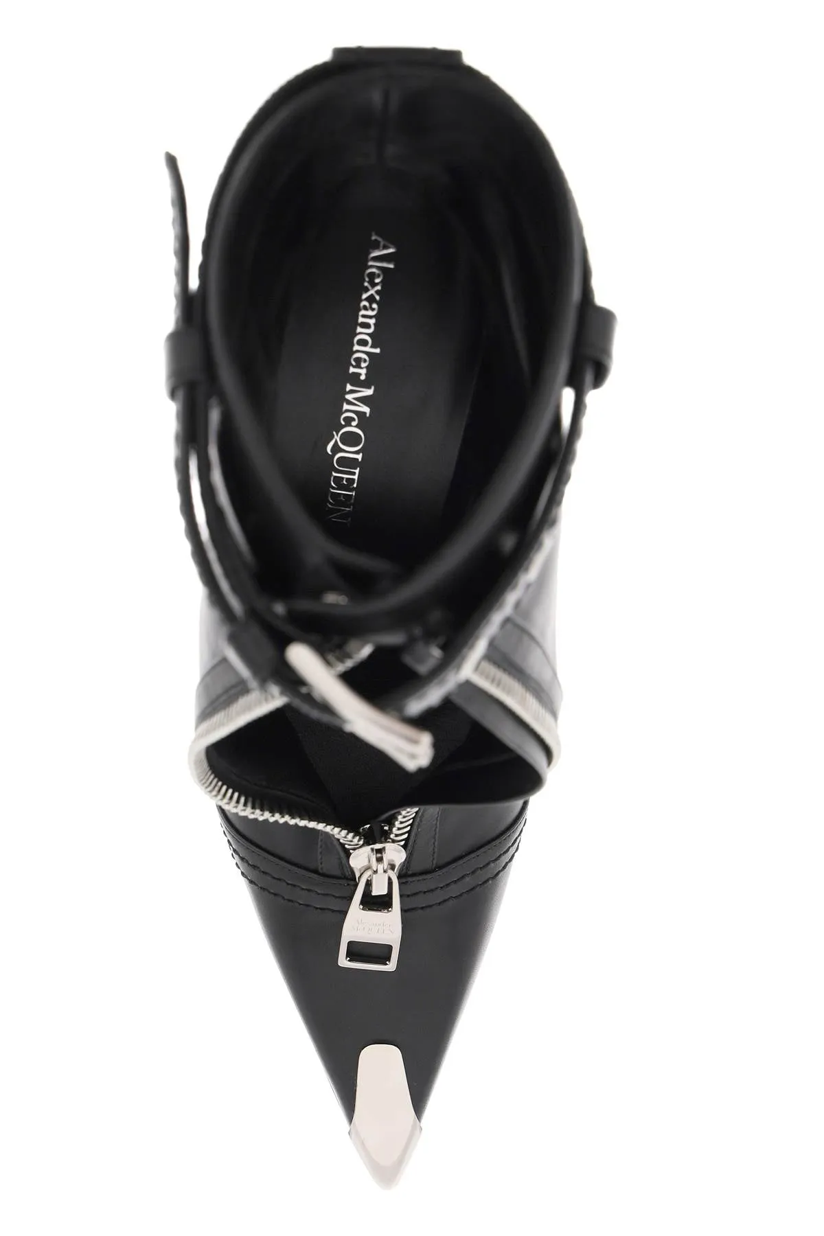 Alexander Mcqueen 'slash Biker' Ankle Boots (Size - 40)