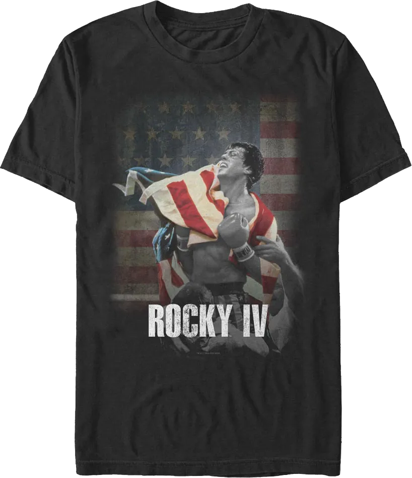 American Flag Rocky IV T-Shirt