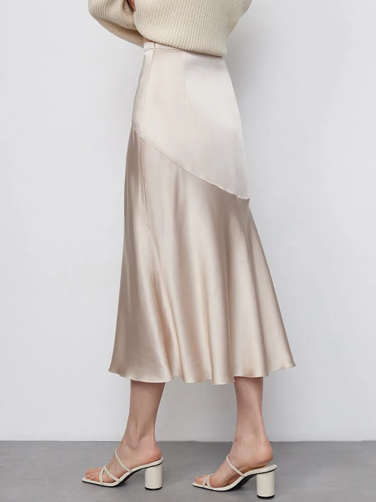 Amy Fashion - Chic Trumpet Satin Silky Skirt