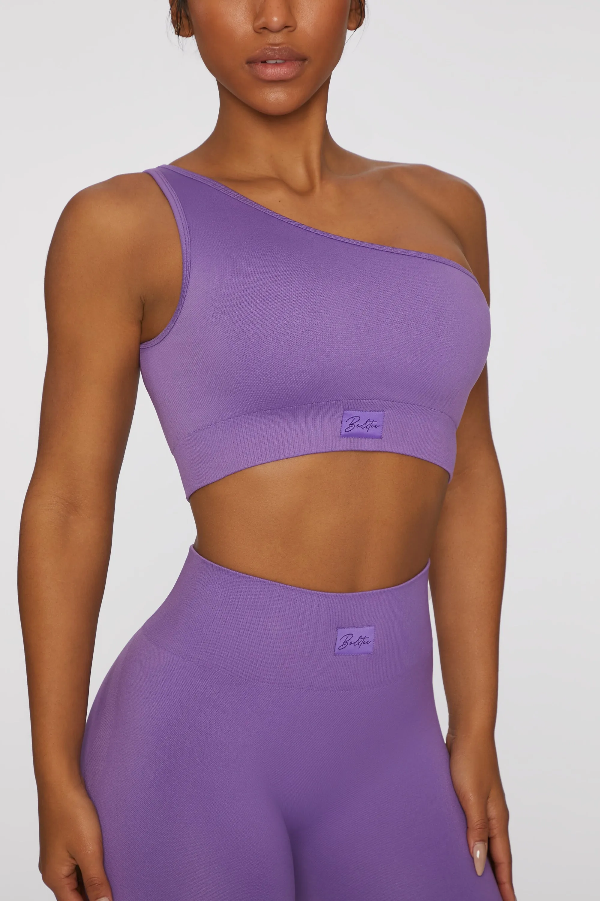 Asymmetric Crop Top in Purple