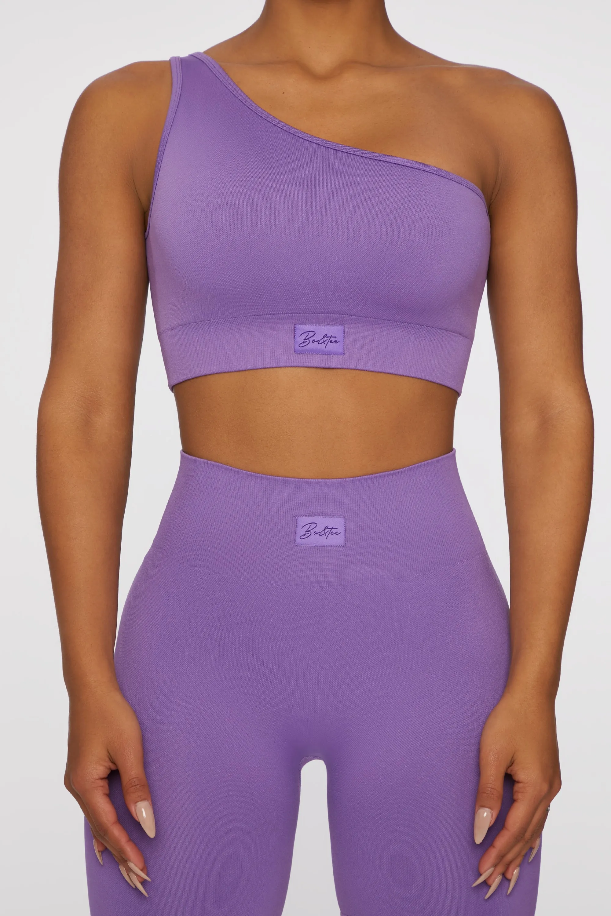 Asymmetric Crop Top in Purple