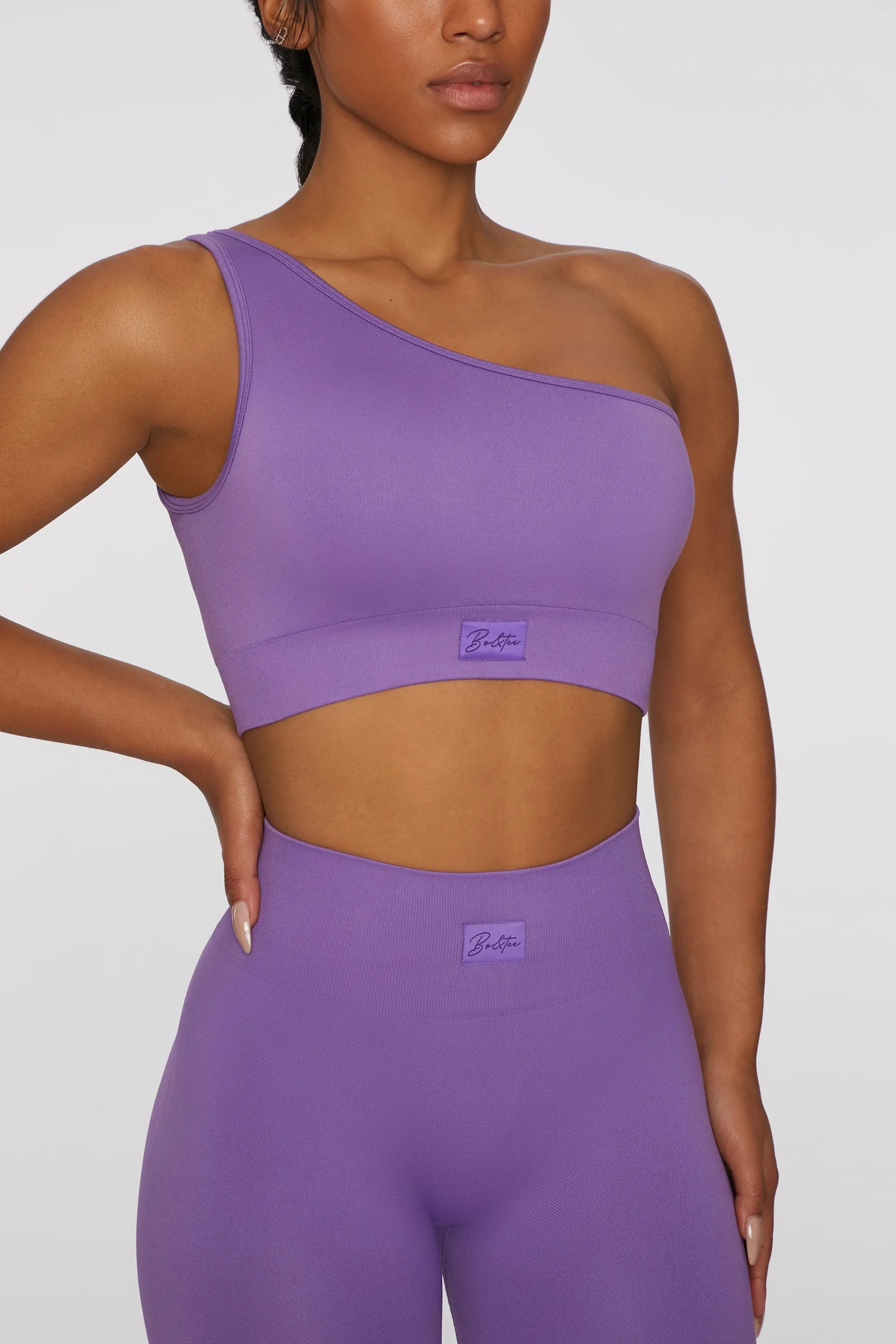 Asymmetric Crop Top in Purple