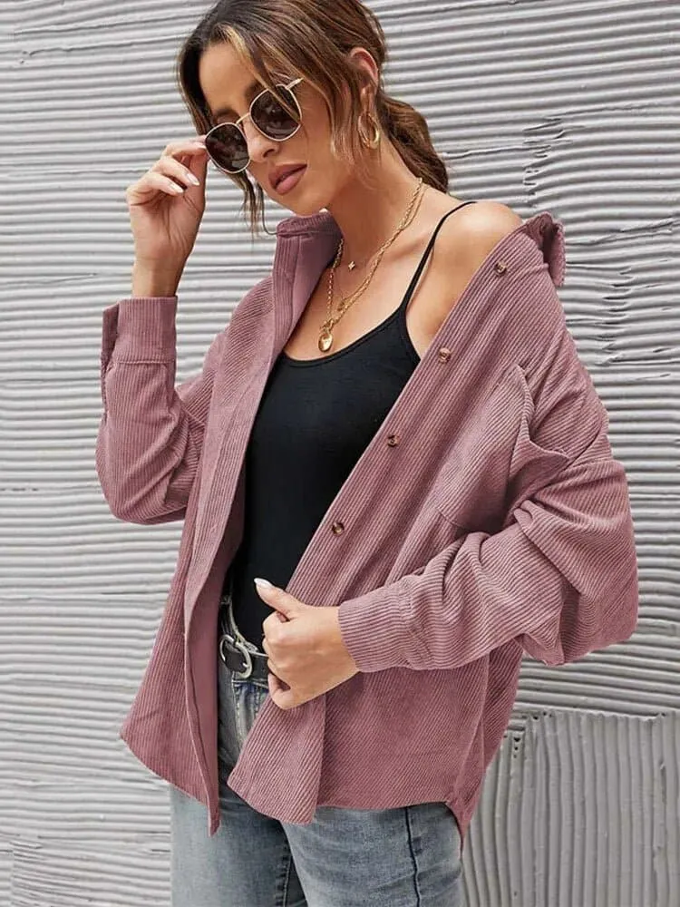 Autumn Corduroy Jacket - Stylish Comfort for Fashion-Forward Women