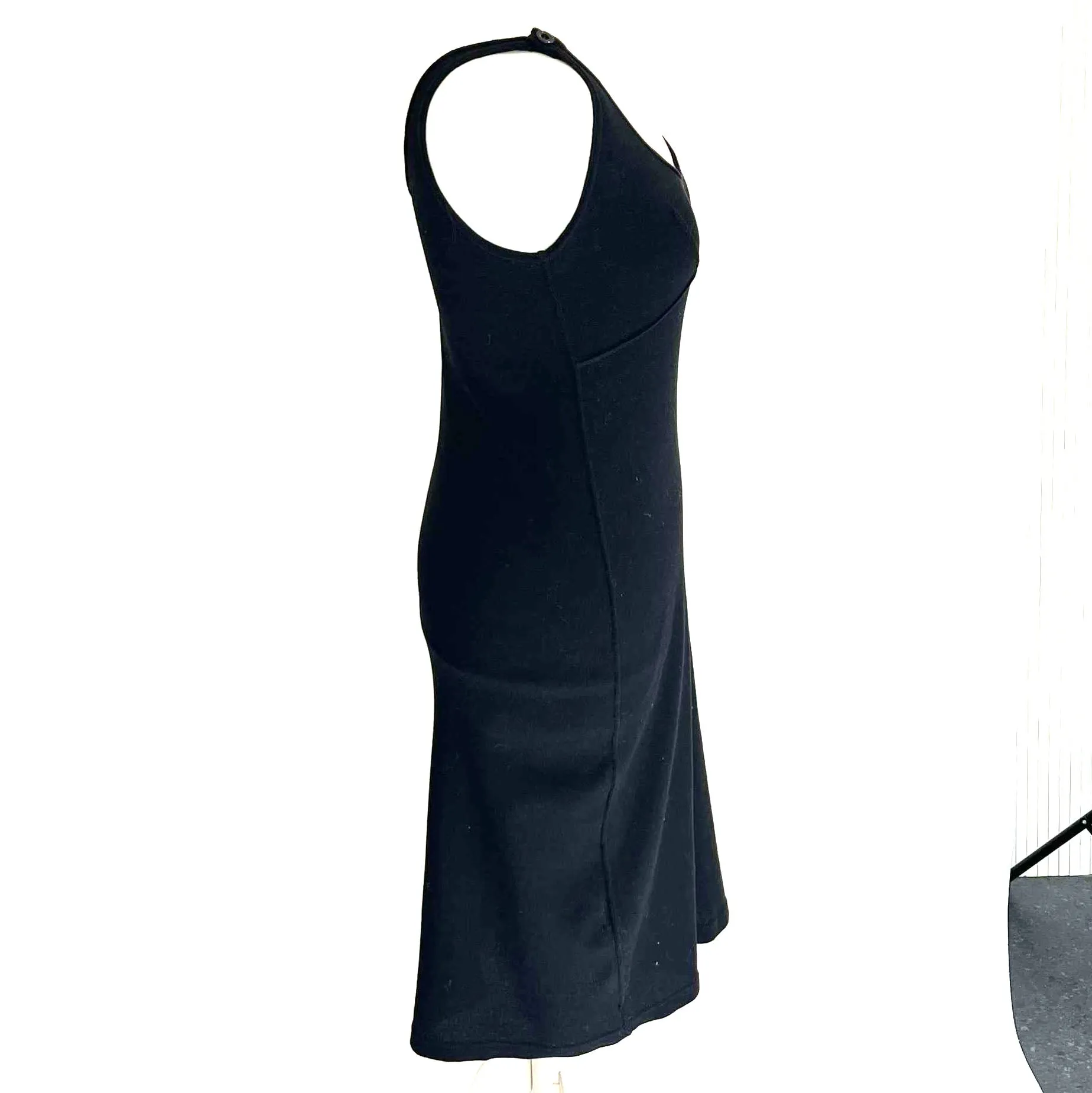 Balenciaga Knits £1500 Black Bust Detail Midi Dress XS