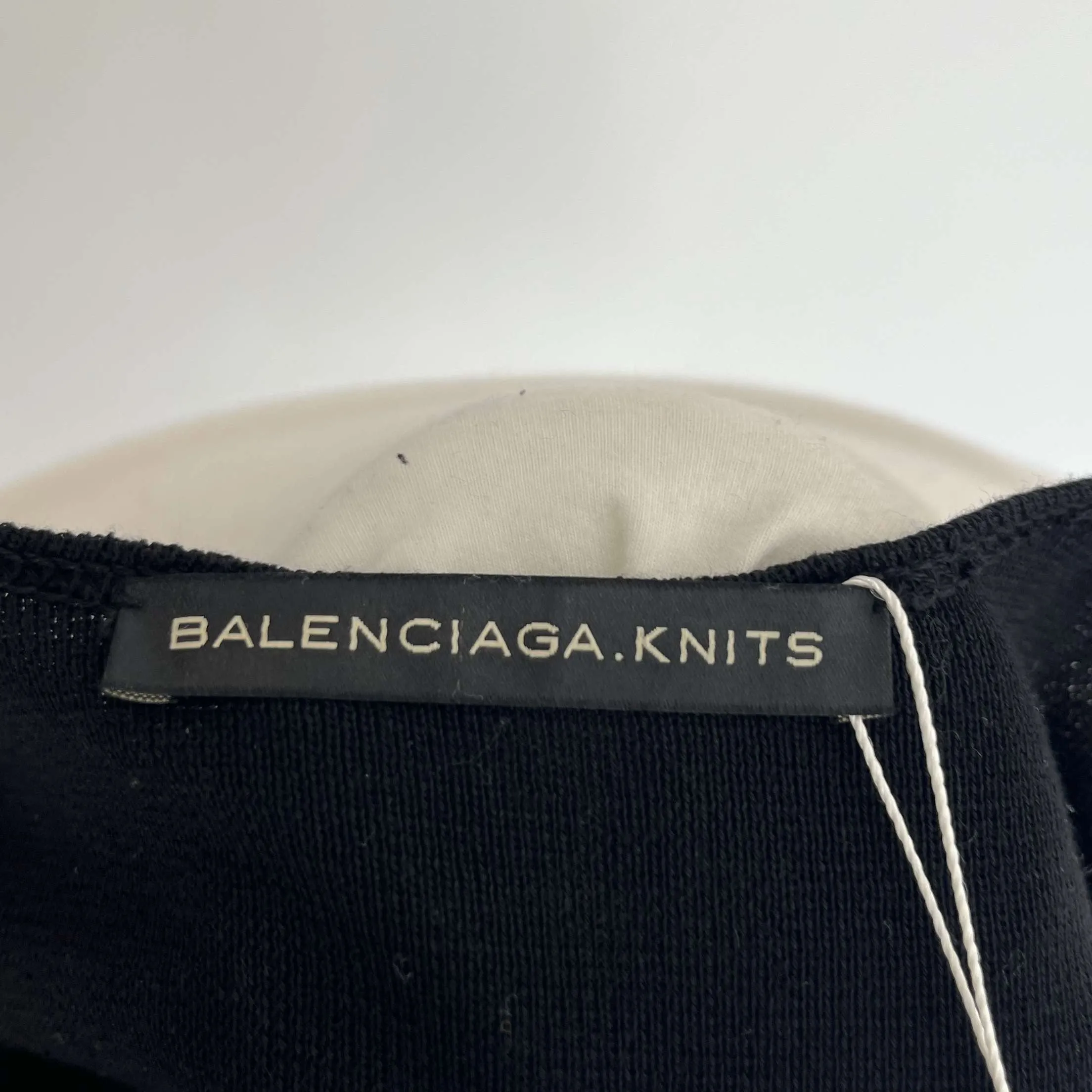 Balenciaga Knits £1500 Black Bust Detail Midi Dress XS