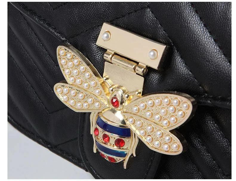 Bartier Love Butterfly Detail Black Handbag