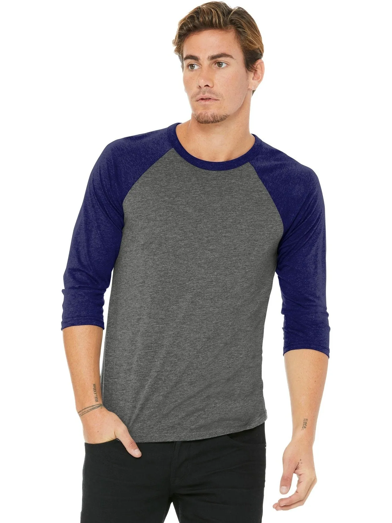 Bella Canvas 3/4-Sleeve Baseball Tee