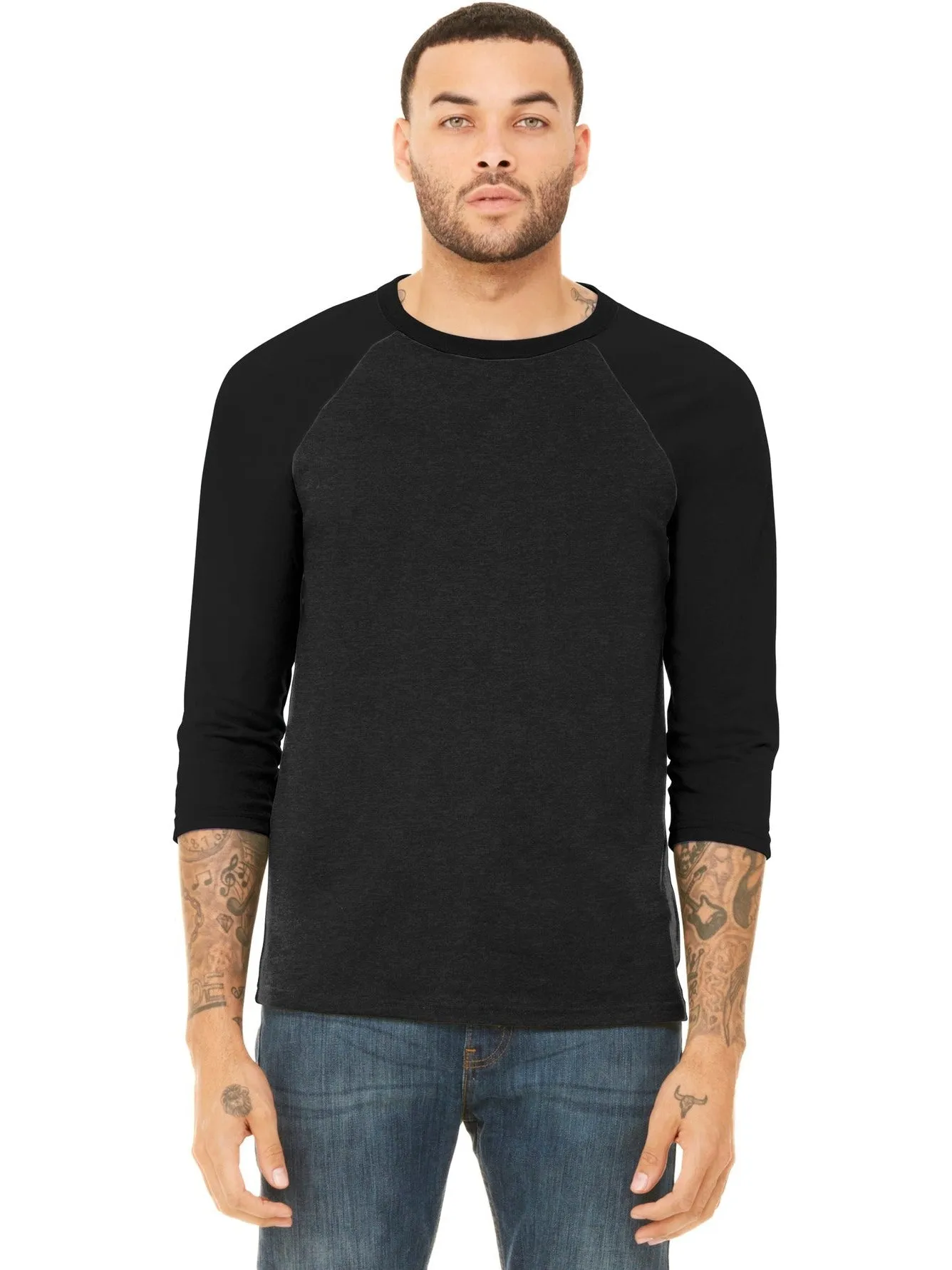 Bella Canvas 3/4-Sleeve Baseball Tee