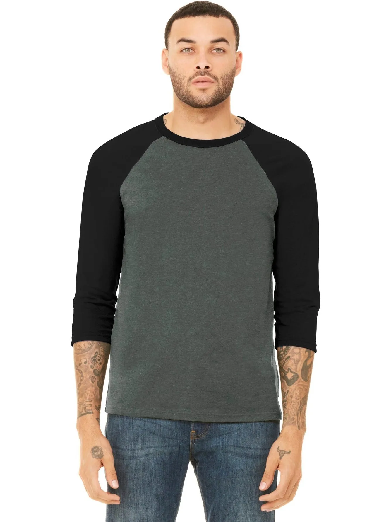 Bella Canvas 3/4-Sleeve Baseball Tee