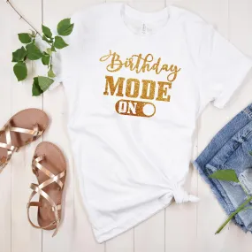 Birthday Mode Bling Graphic Tee