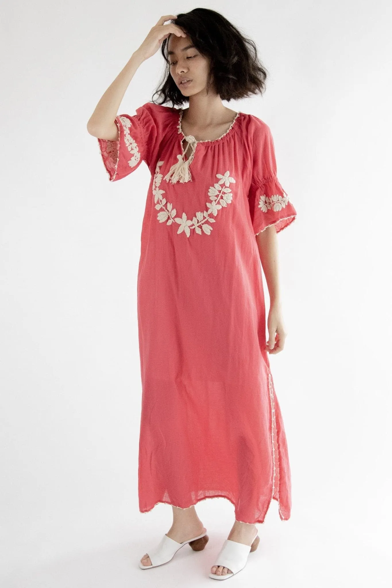 Boho Chic Embroidered Kaftan Dress Cives