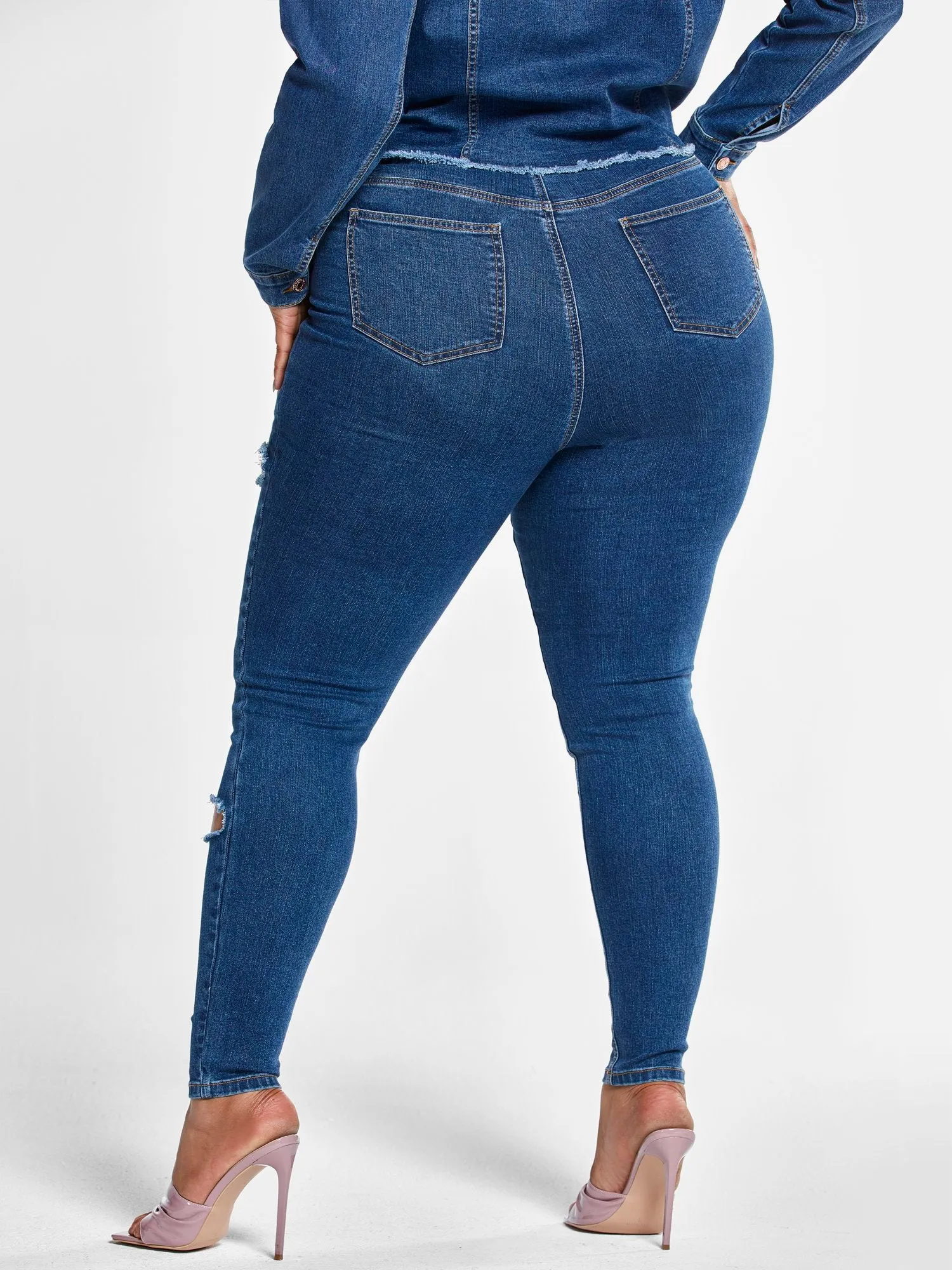 Bria High Rise Sliced Skinny Jeans - Tall Inseam