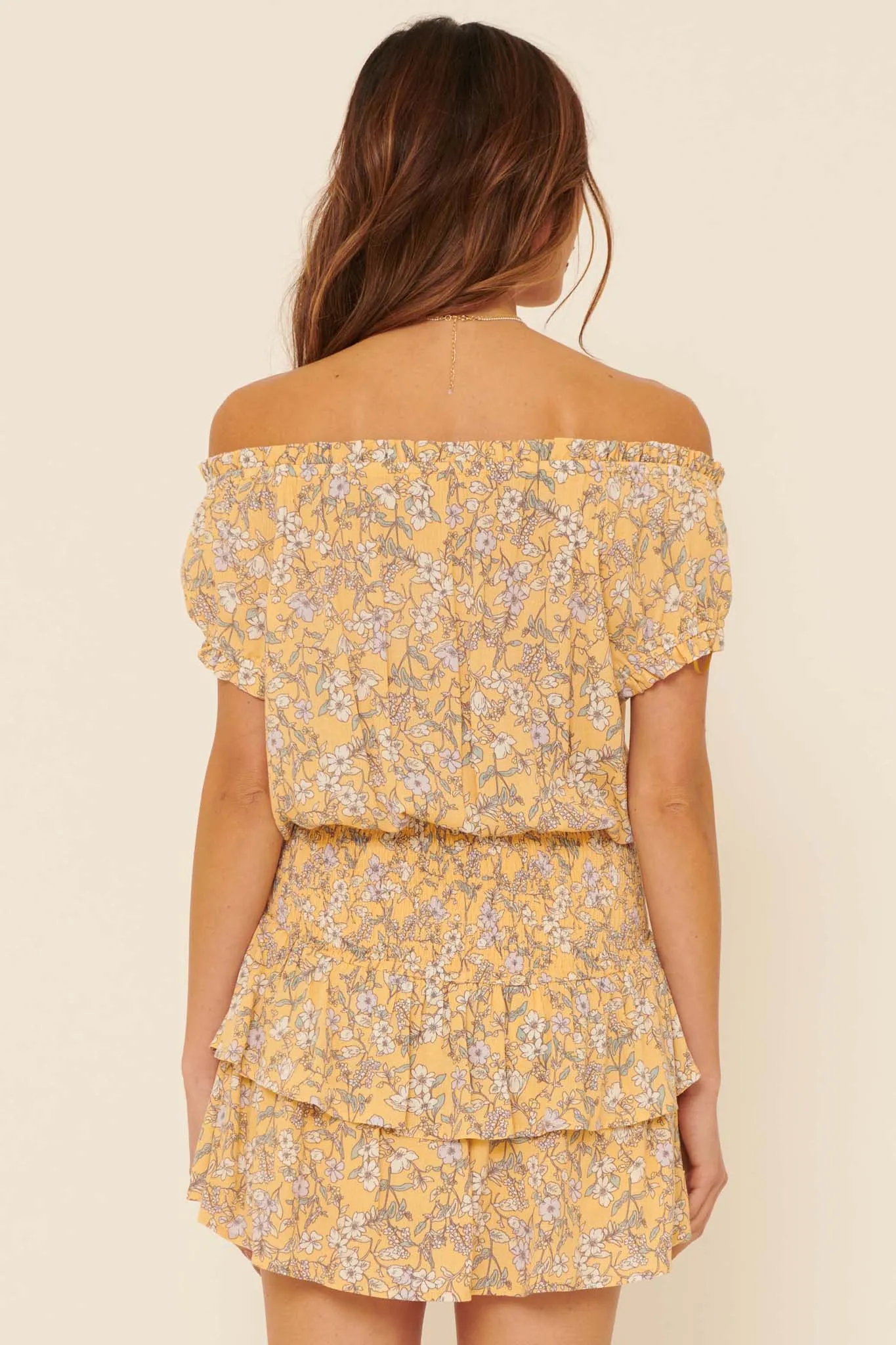 Butterfly Beauty Ruffled Floral Skort Romper