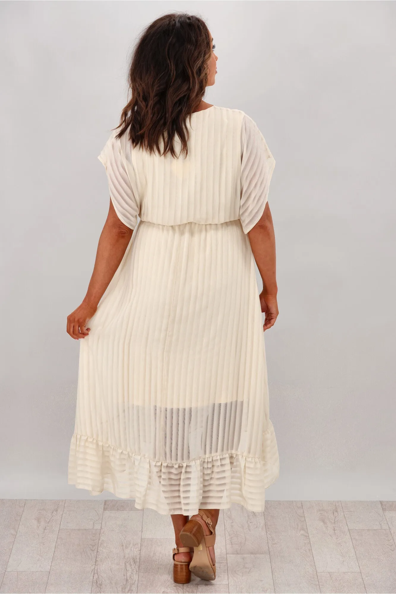 Celebration by Shine On Halsey Midi Dress Cream