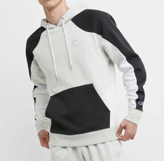 Champion Classic Fleece Colorblock Black-Grey Hoodie