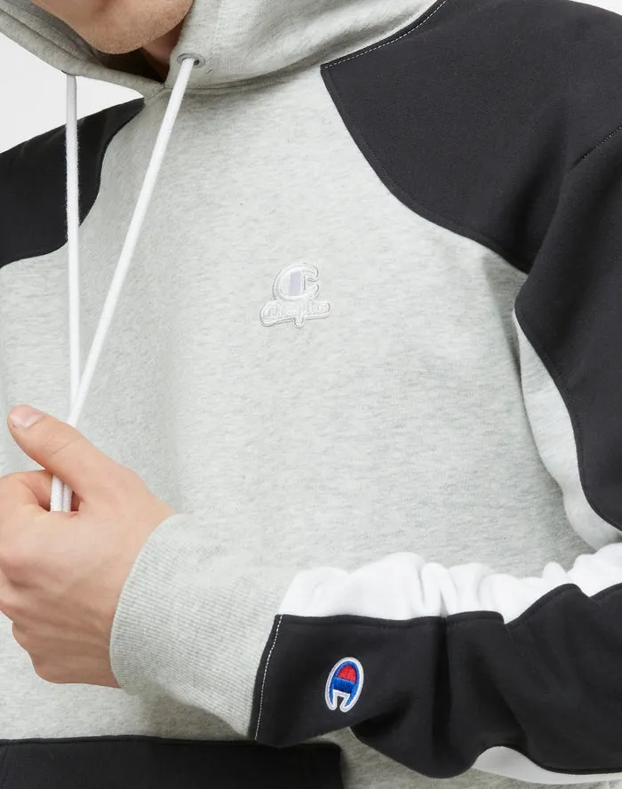 Champion Classic Fleece Colorblock Black-Grey Hoodie