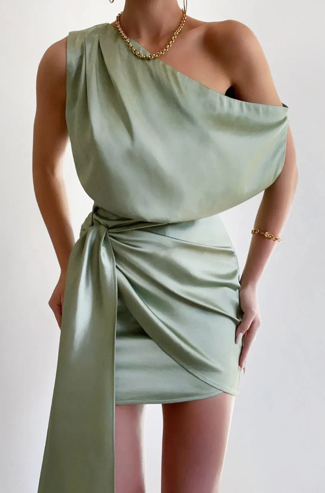 Charisma Mini Dress in Sage