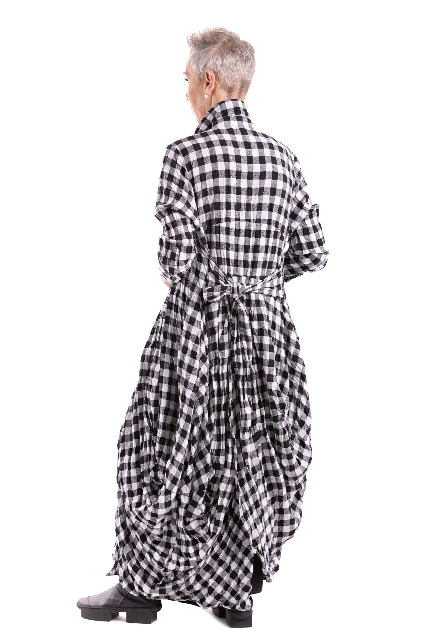 CHECKER TIE DRESS CH