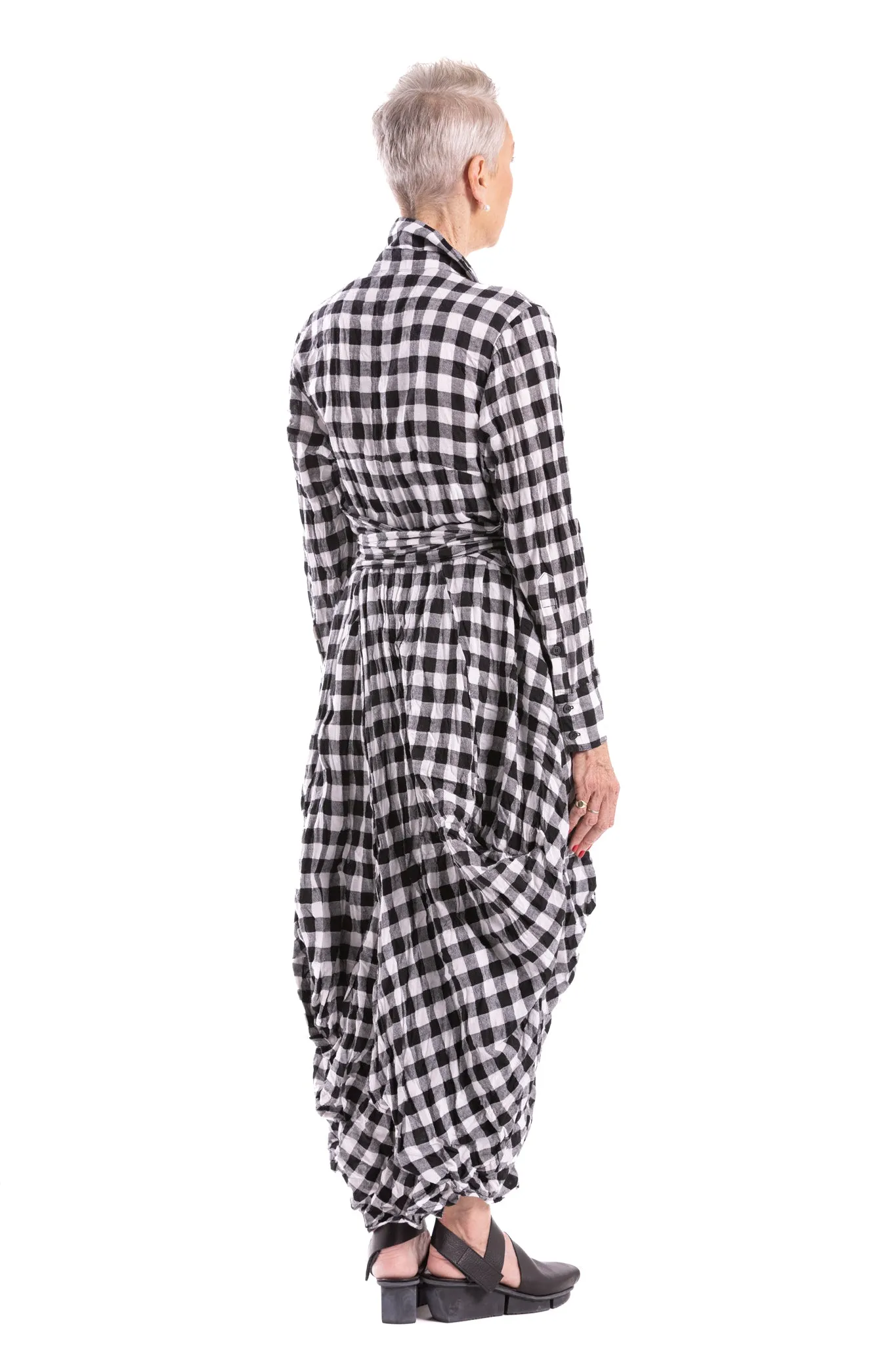 CHECKER TIE DRESS CH