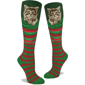 Christmas Kitten Women's Knee High Sock