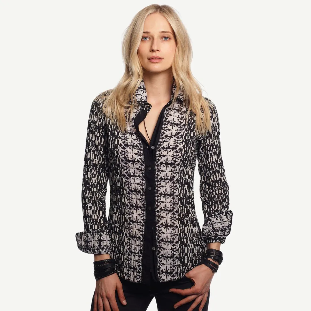 Cino Abstract Tile Button Down Shirt