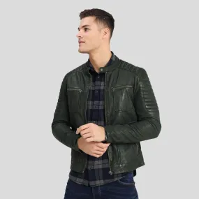 Cleo Green Biker Leather Jacket