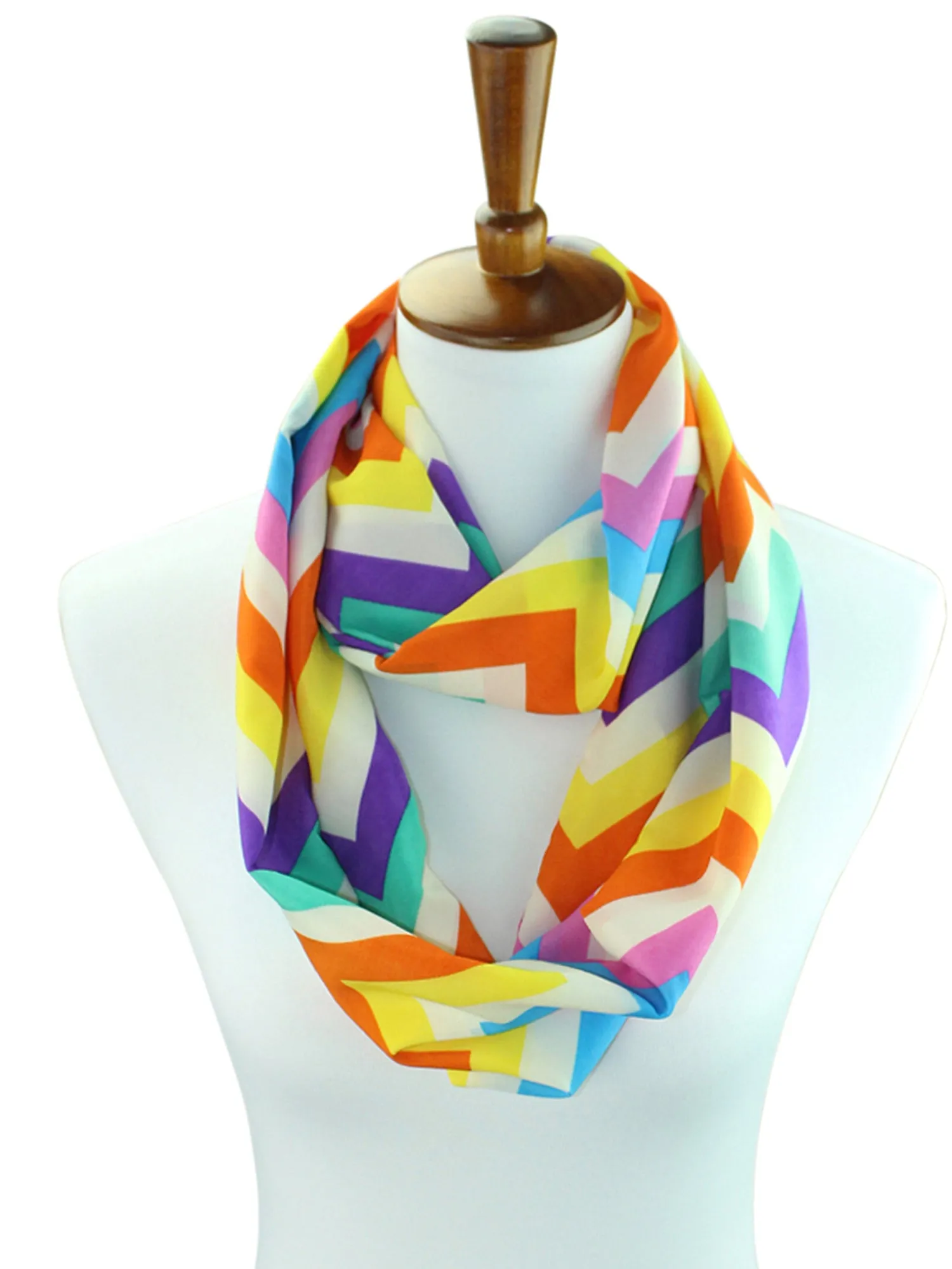 Colorful Chevron Infinity Scarf