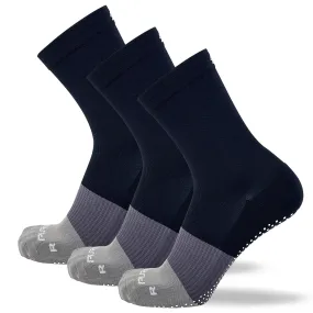 Crew Colorblock Grip Socks - Black/Grey - S