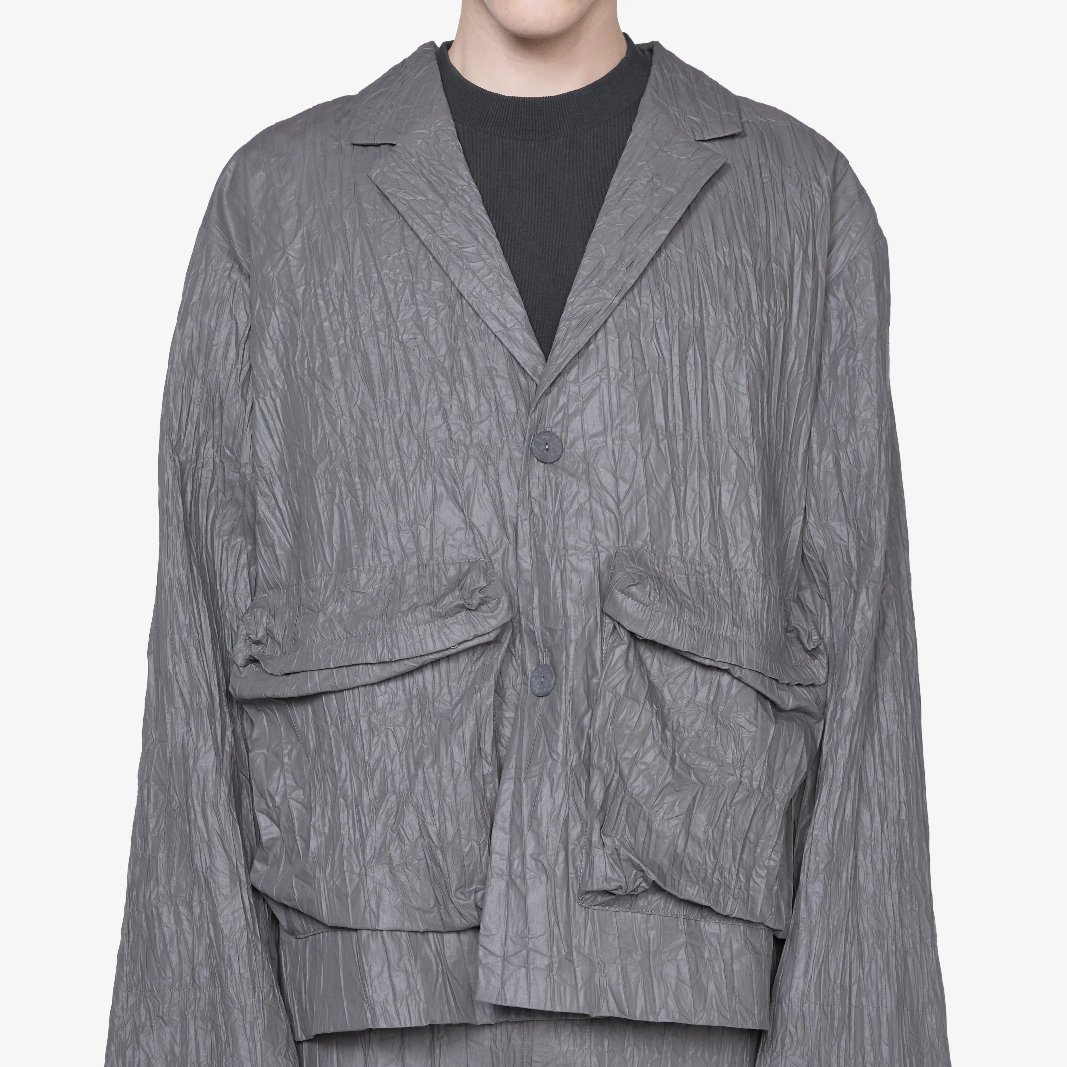 Crinkle Blazer Graphite