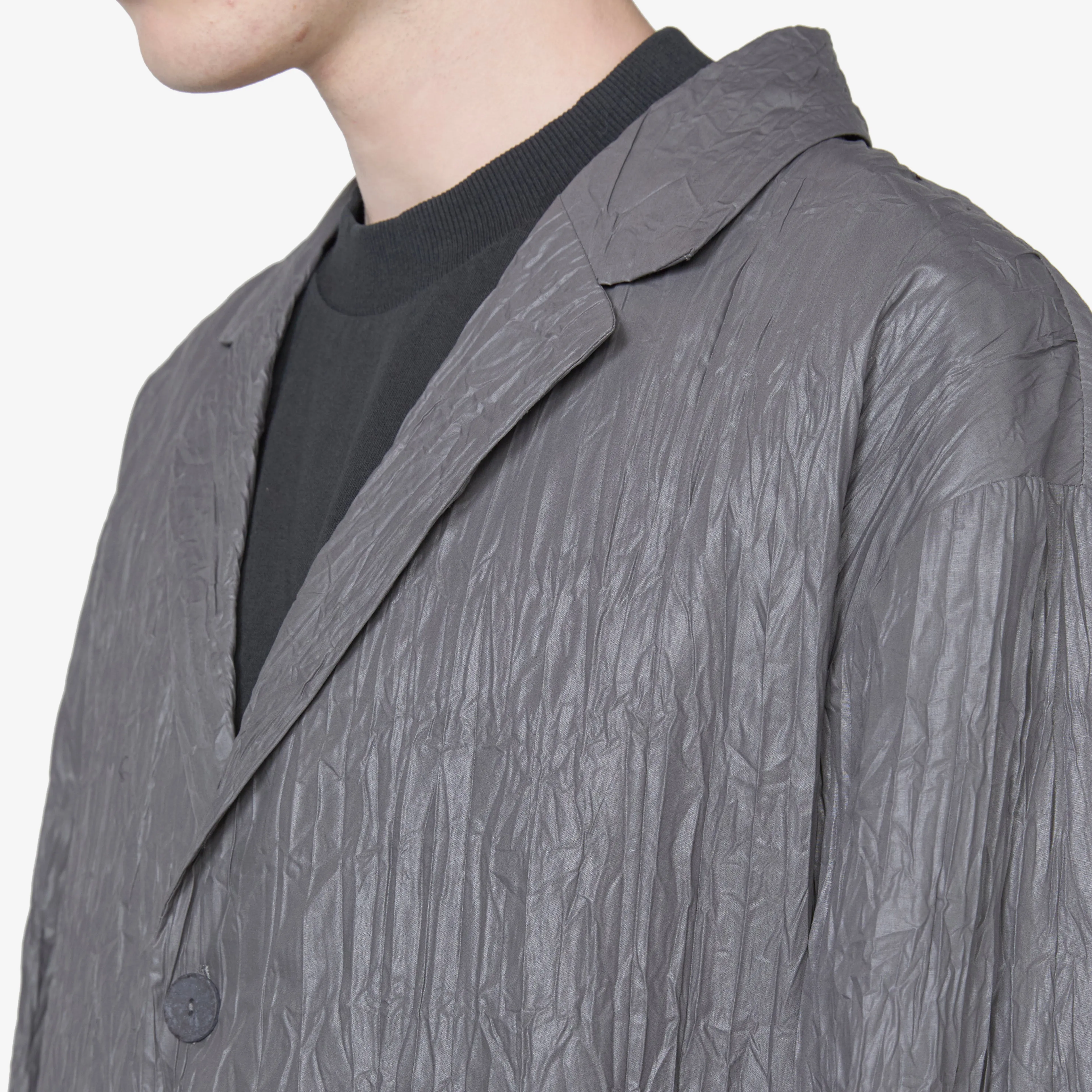 Crinkle Blazer Graphite