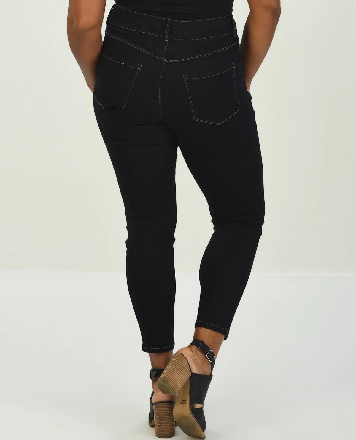 D Jeans Plus Double Button Skinny Jean