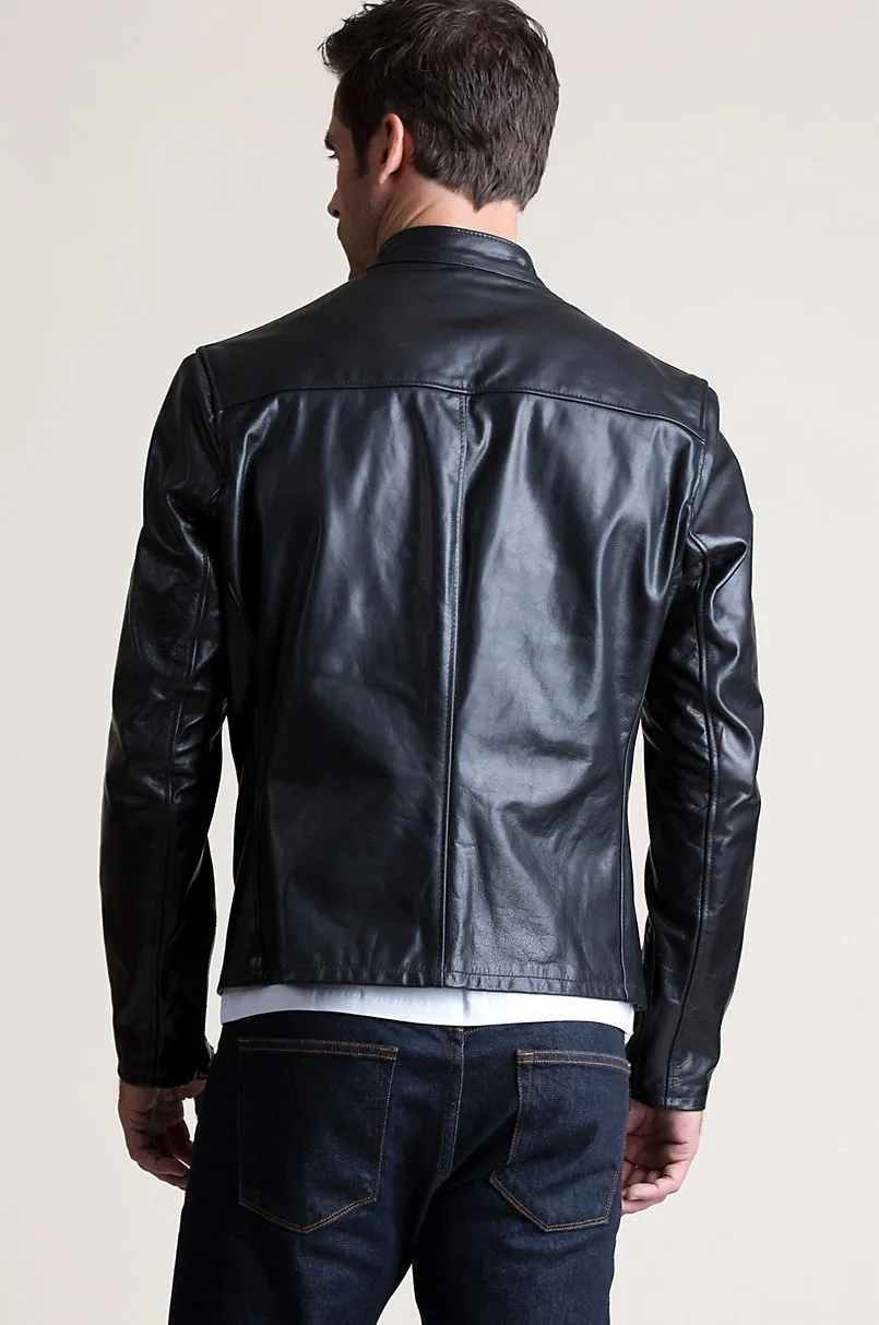 Davis Italian Leather Moto Jacket