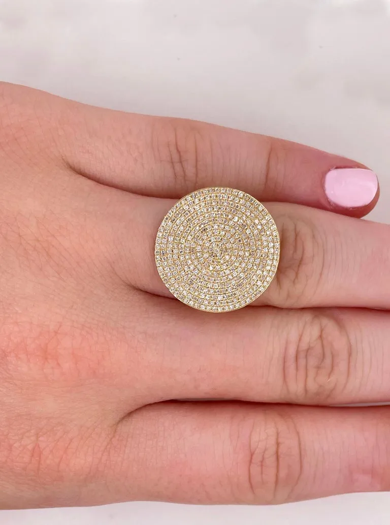 Diamond Pave Disco Ring