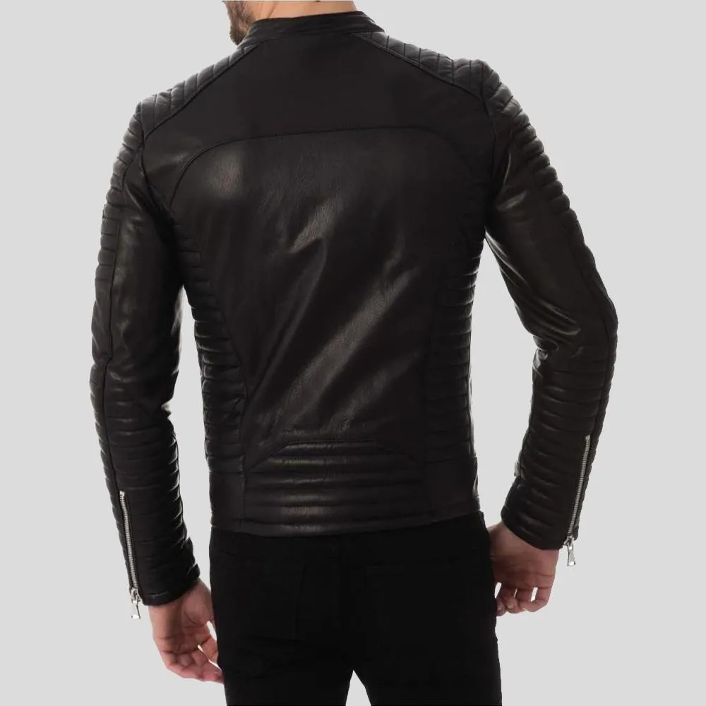 Dwite Black Quilted Leather Jacket