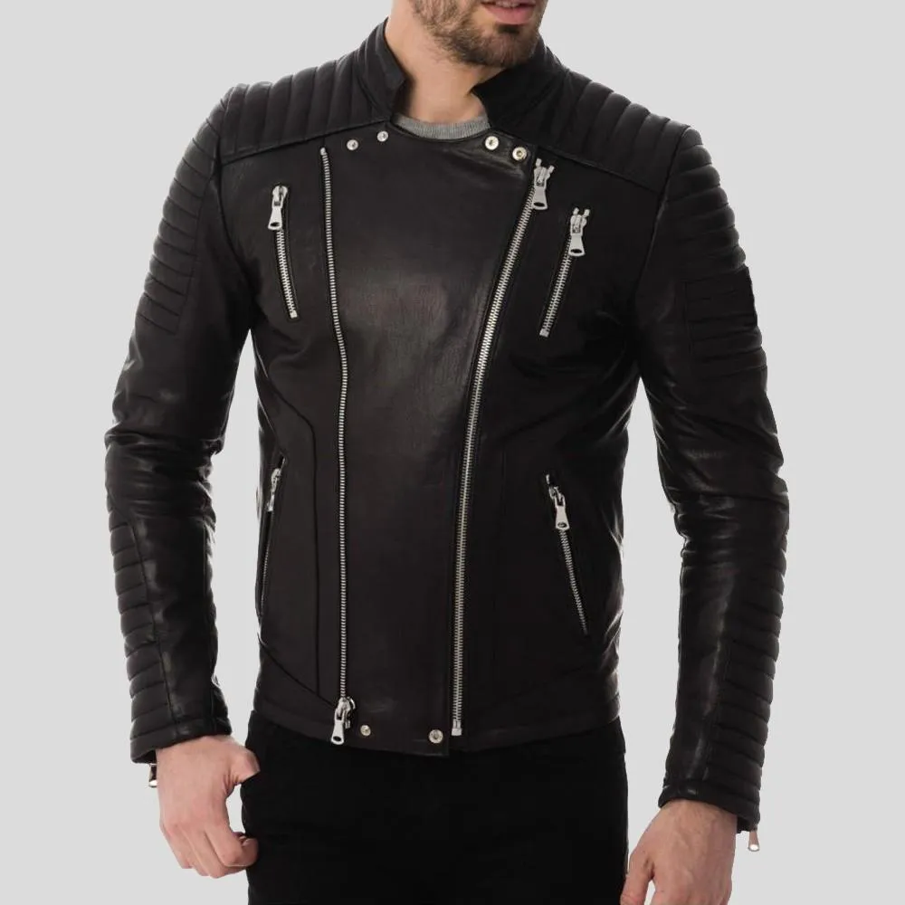 Dwite Black Quilted Leather Jacket