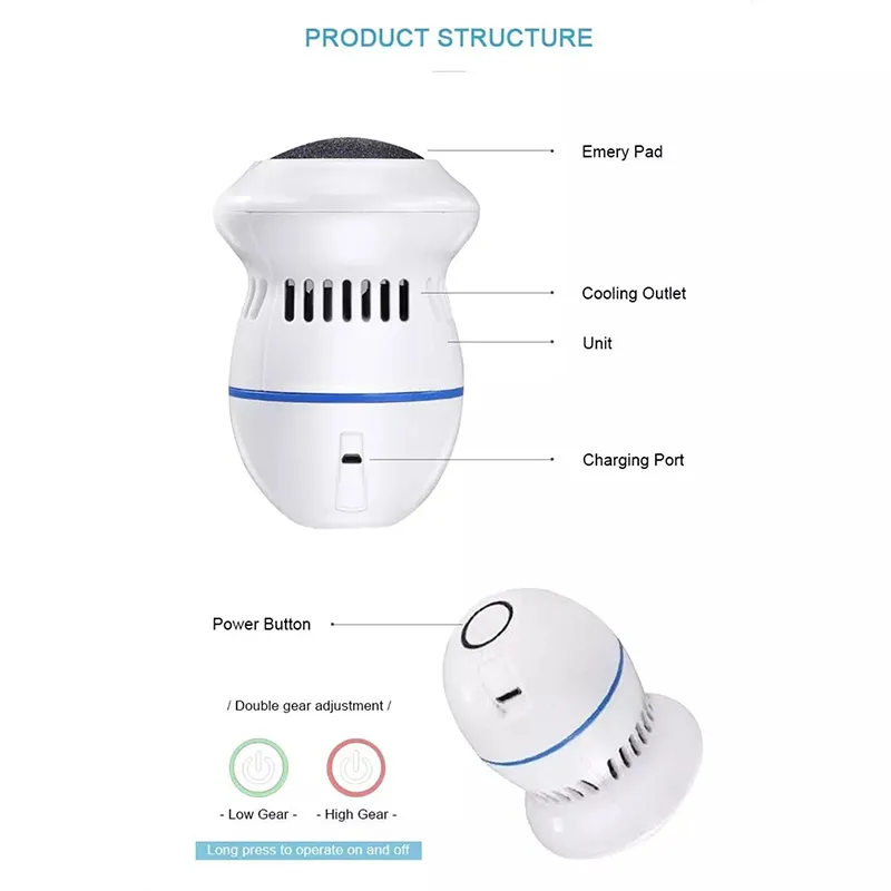 Electric Foot  Callus Remover Foot Pedicure Tools Rechargeable.