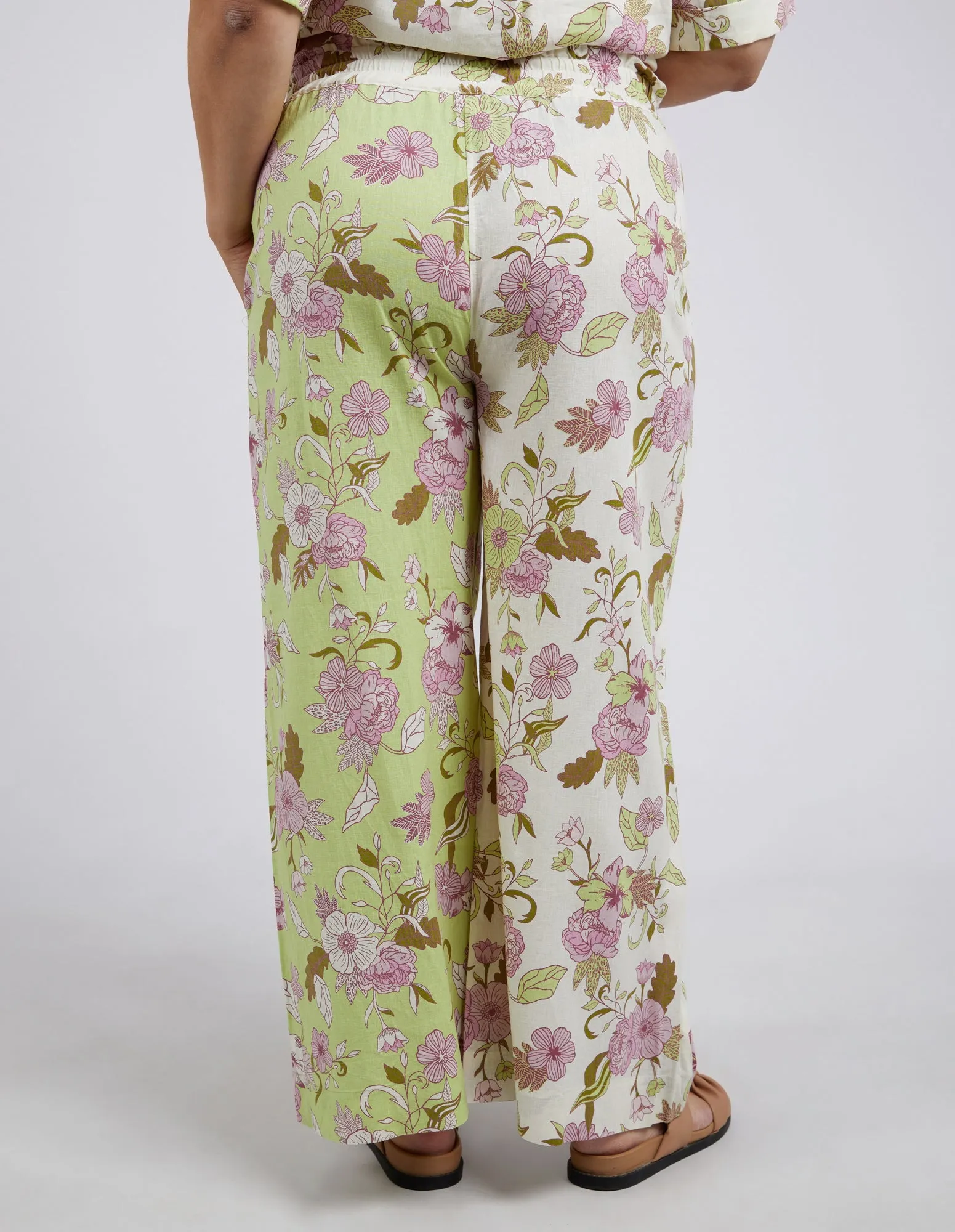 Emmeline Wide Leg Pant Spliced Floral Print