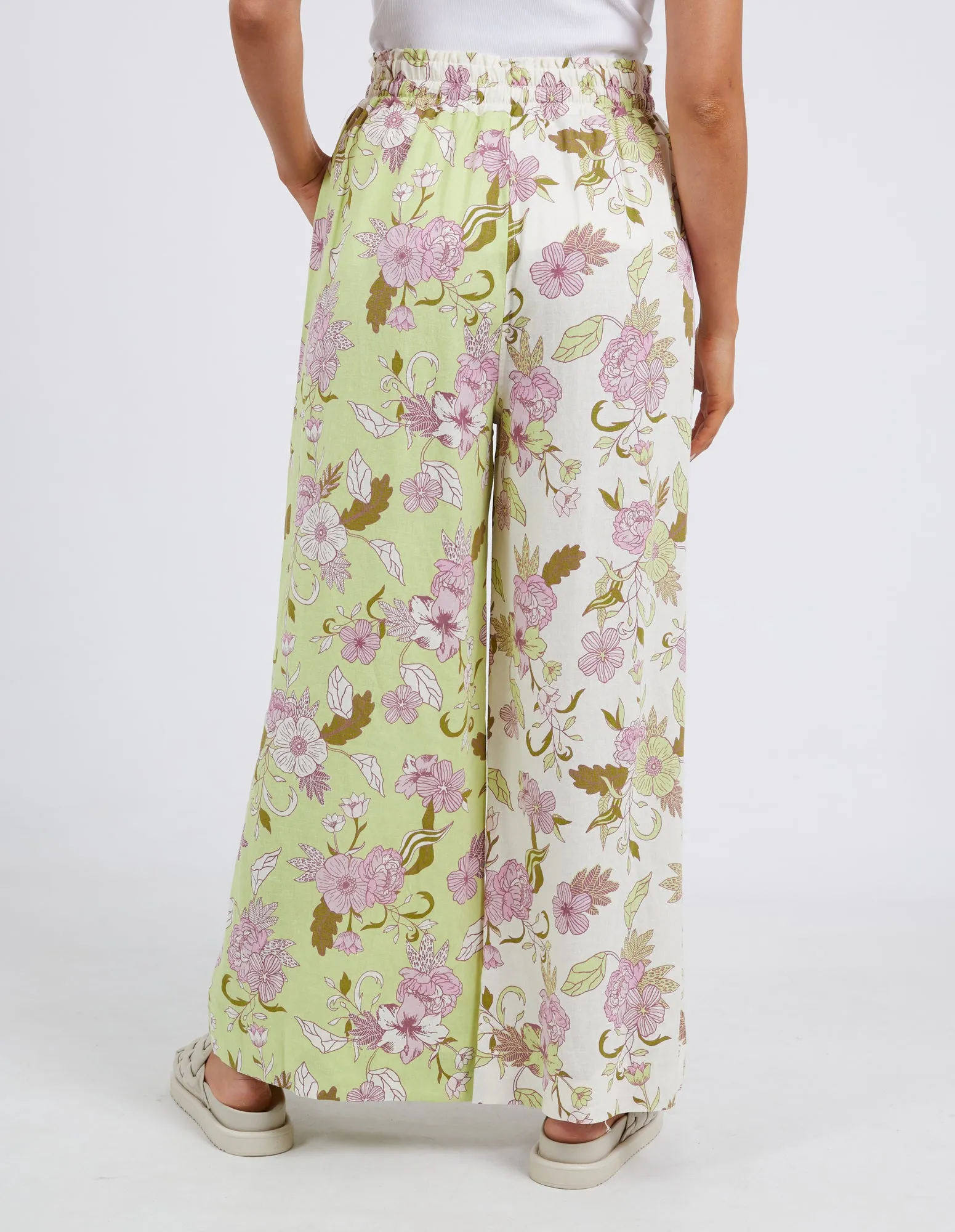 Emmeline Wide Leg Pant Spliced Floral Print