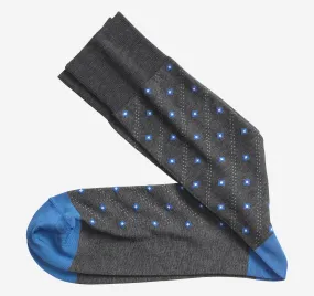 Floating Diamonds Socks- Charcoal- Johnston&Murphy