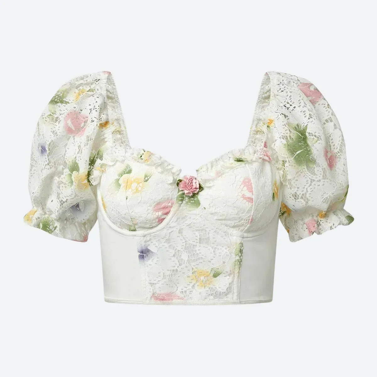 Floral Crop Corset Top