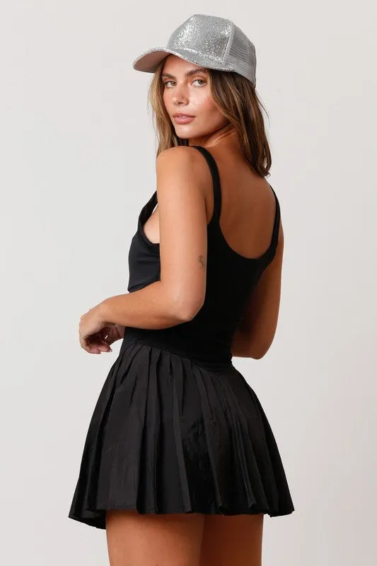 Fresh Attitude Black Tennis Dress