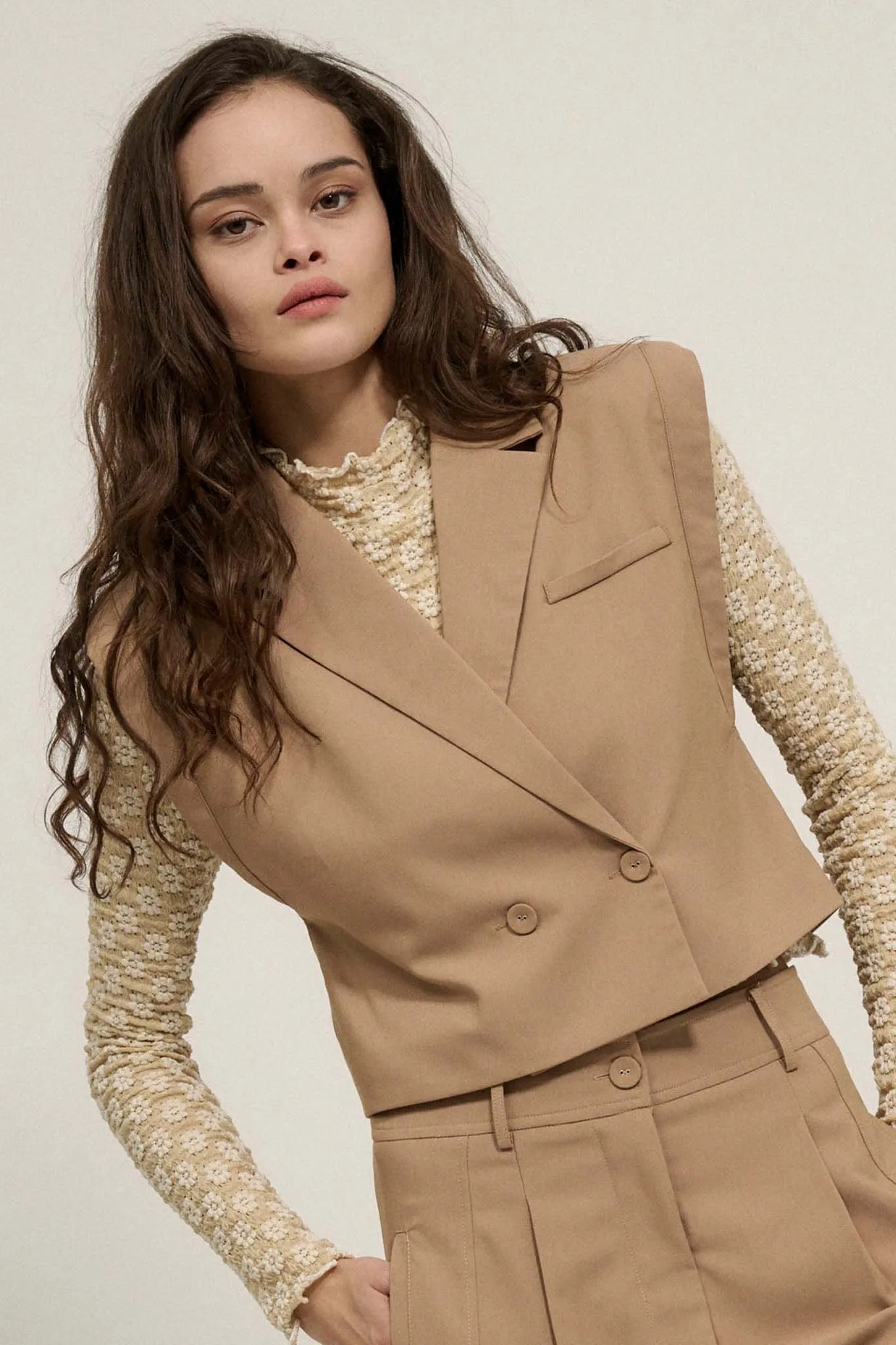 Future Proof Cropped Sleeveless Blazer